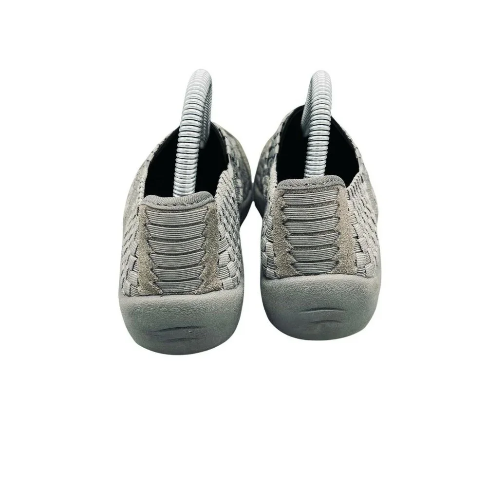 Skechers Weave Criss Cross Comfort Shoes Gray Size 6.5 Women Closed Toe Slip On - Picture 8 of 8